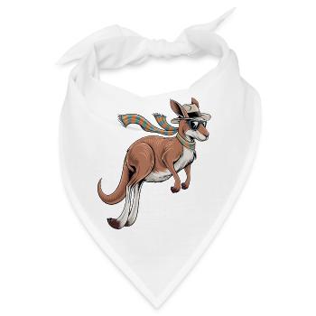 Stylish Kangaroo - Bandana - Weiß - Vorne