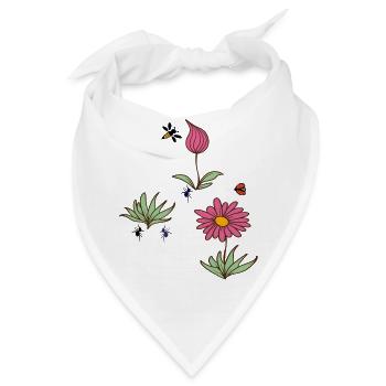 Pflanze Knospe Blume - Bandana - Weiß - Vorne