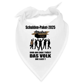 Schulden Paket 2025 - Bandana - Weiß - Vorne
