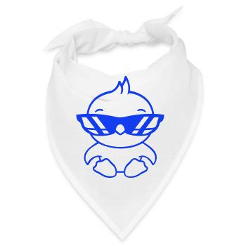 Vogel Sonnenbrille Cool schwarze Brille Coolness - Bandana - Weiß - Vorne