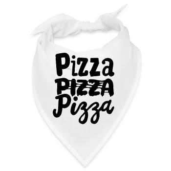 PIZZA PIZZA PIZZA - Bandana - Weiß - Vorne
