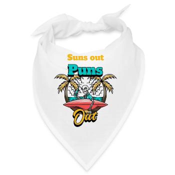Sonnen raus Wortspiele raus - Bandana - Weiß - Vorne