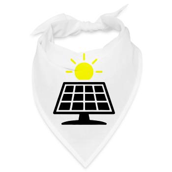 Photovoltaik Anlage Solar Panele - Bandana - Weiß - Vorne