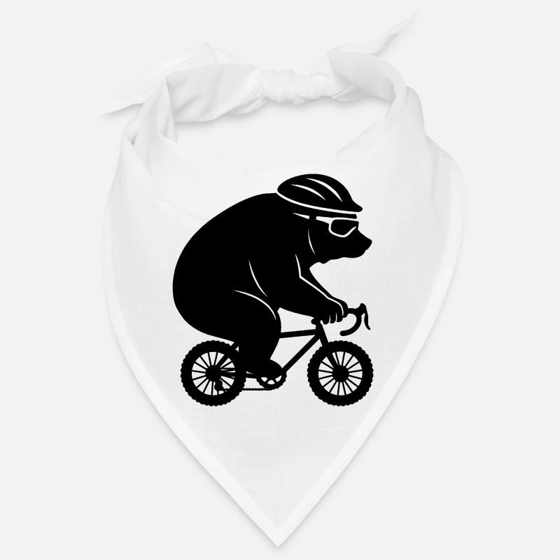 Ours géant sur un minuscule vélo de gravier Bandana
