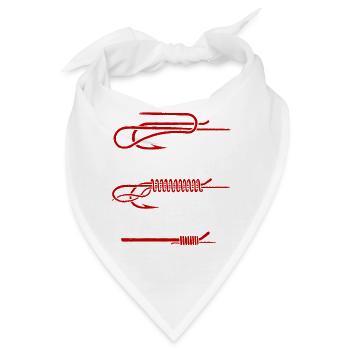 Angelhaken Knoten Anleitung - Bandana - Weiß - Vorne