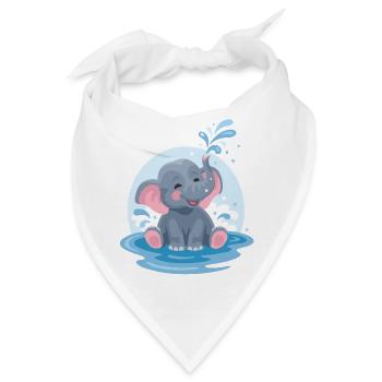 Kleiner Elefant - Bandana - Weiß - Vorne