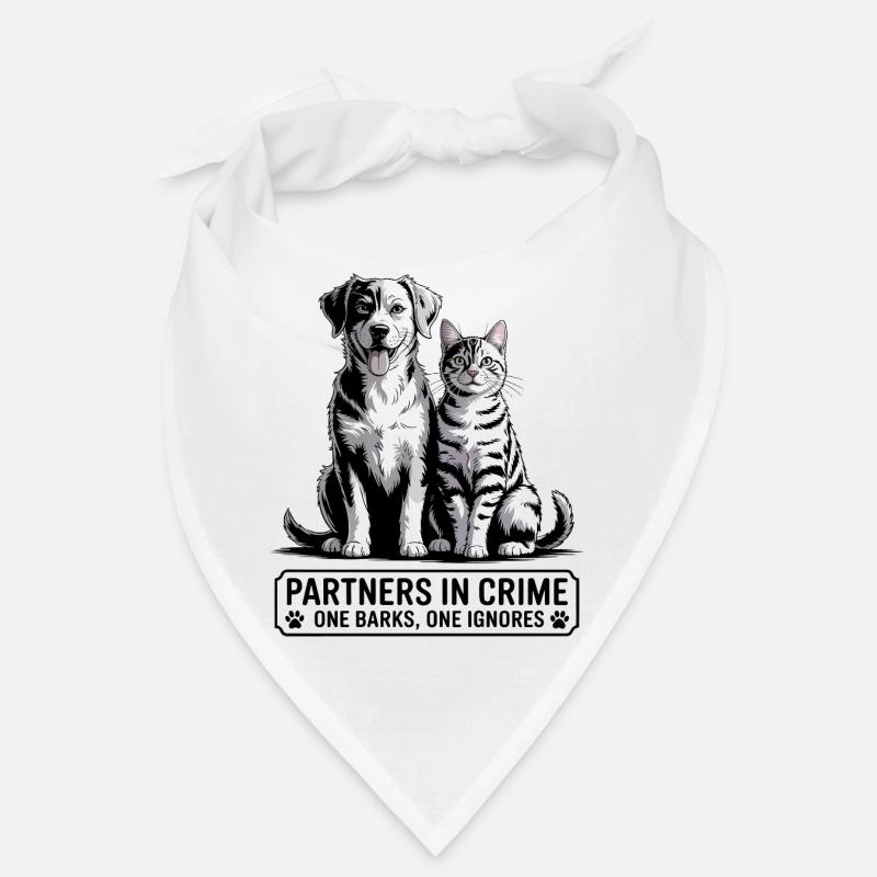 Duo chien et chat Bandana