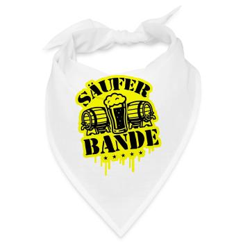 Säufer Bande Bier - Bandana - Weiß - Vorne