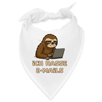 Lässiger Faultier-Design mit E-Mail-Sarkasmus - Bandana - Weiß - Vorne