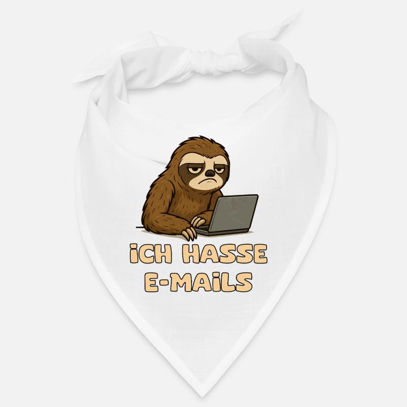 Conception décontractée de paresseux avec sarcasme par e-mail Bandana
