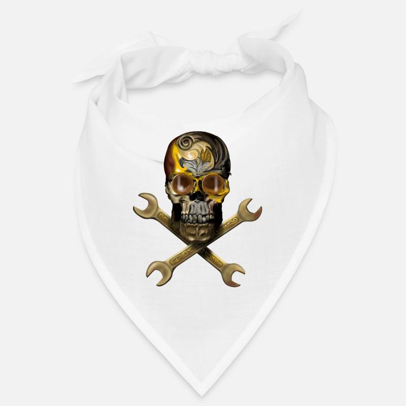 Crâne steampunk avec outils Bandana