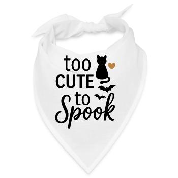 Süßer Halloween-Spuk mit Katze und Fledermäusen - Bandana - Weiß - Vorne