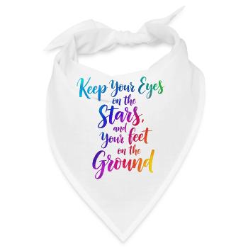 Inspirierendes Zitat mit Sternenverlauf - Bandana - Weiß - Vorne