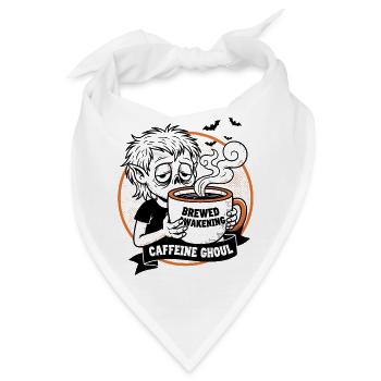 Spukende Kaffeetasse Illustration - Bandana - Weiß - Vorne