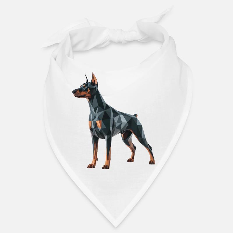 Doberman - Cool Low Poly  Logo Bandana