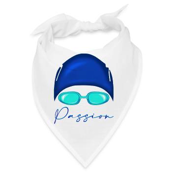 Passion Schwimmen Neon Blau - Bandana - Weiß - Vorne