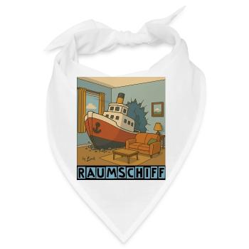 Raumschiff by Rico Beck - Bandana - Weiß - Vorne