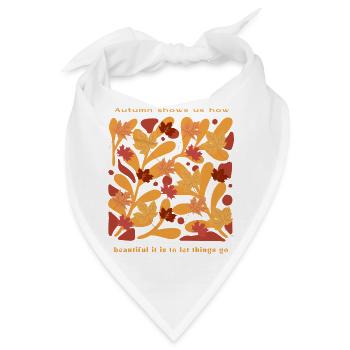 Herbst  und Loslassen - Bandana - Weiß - Vorne