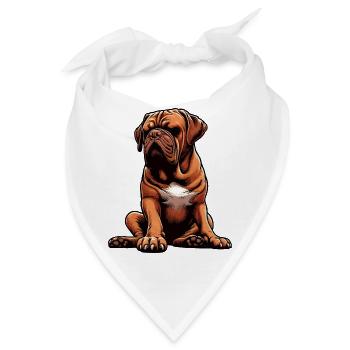 Bordeaux Dogge Bordeauxs Bordeaux Doggen besitzer - Bandana - Weiß - Vorne