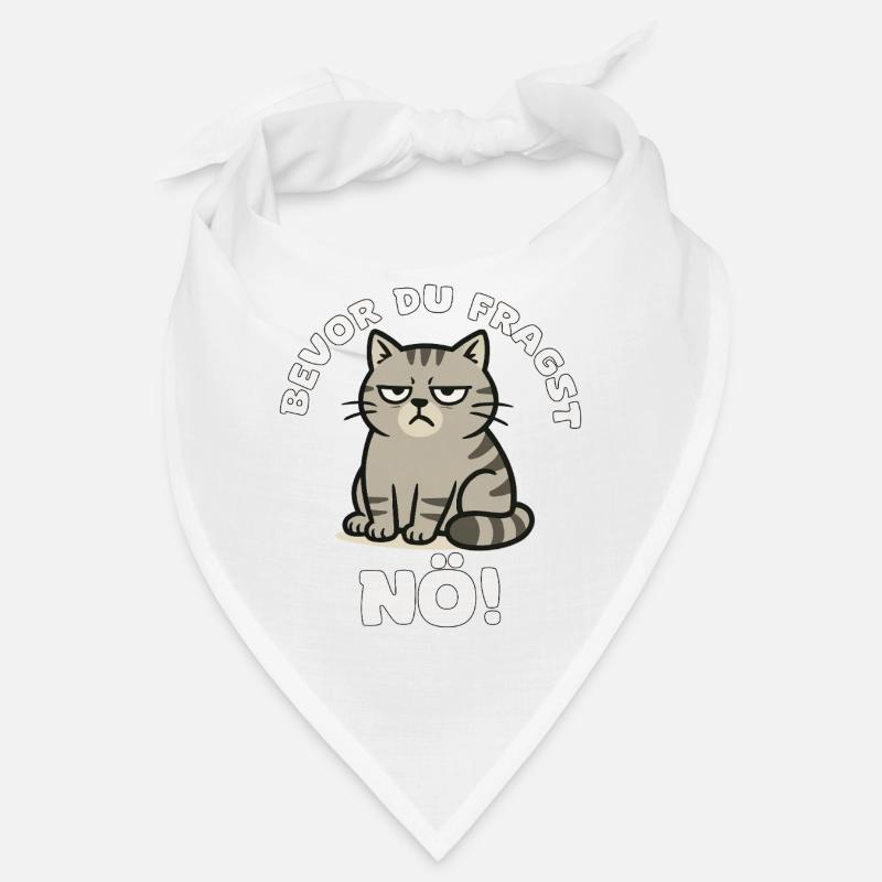 Grim Cat No Before You Ask Bandana