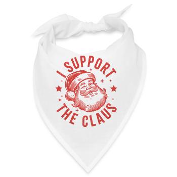 Ich unterstütze den Claus - Bandana - Weiß - Vorne