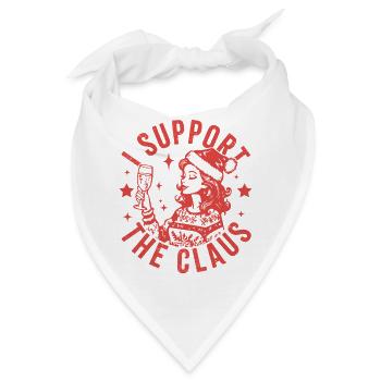 Ich unterstütze den Claus - Bandana - Weiß - Vorne