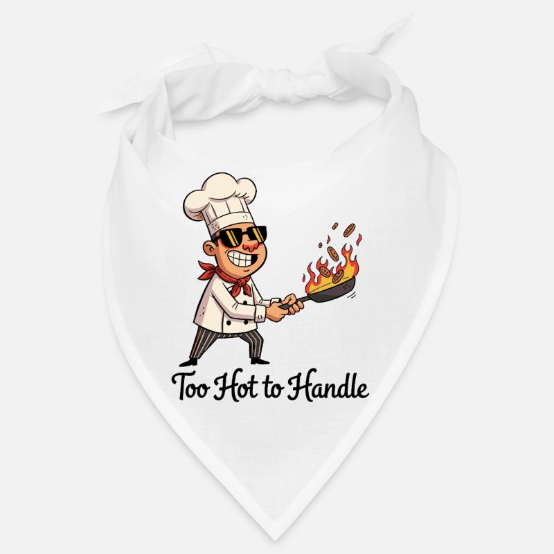 Héros de cuisine avec poêle à feu Bandana