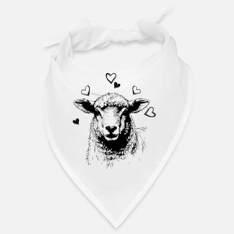 Schaf mit Herzchen Bandana