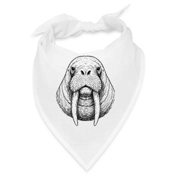 Walross - Bandana - Weiß - Vorne