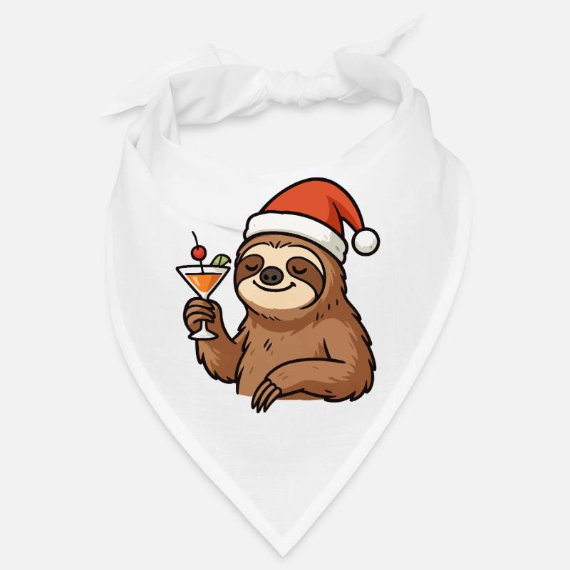 Christmas Sloth Cocktail Bandana