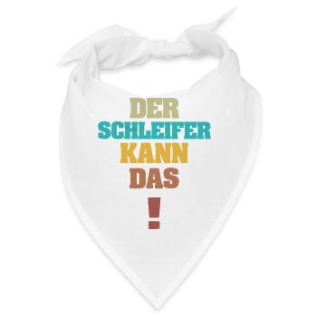Schleifer als Lustig - Bandana - Weiß - Vorne