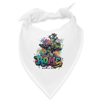Triton Fountain, Rome, Italy  - Bandana - Weiß - Vorne