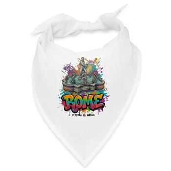 Trevi Graffiti Rom - Bandana - Weiß - Vorne