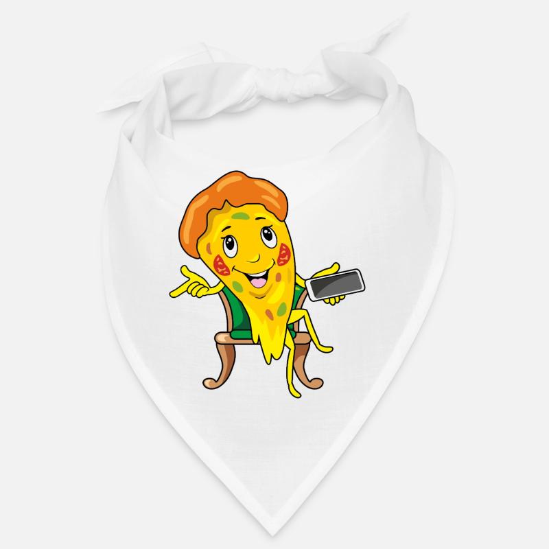Une part de pizza de dessin animé prend commande Bandana