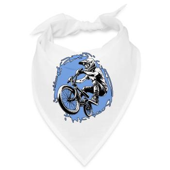 BMX Sprung Stunt blau - Bandana - Weiß - Vorne