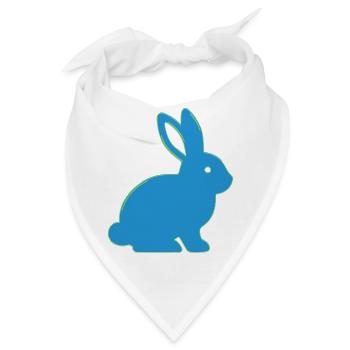 Neon Hase Y2K Cute Vektor - Bandana - Weiß - Vorne