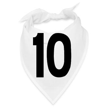 10 Zehn - Bandana - Weiß - Vorne