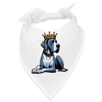 Deutsche Dogge Doggen Doggenbesitzer Doggenfan - Bandana - Weiß - Vorne