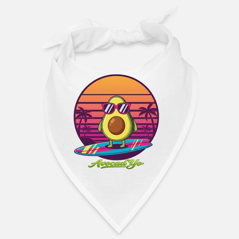 Surf d’avocat devant un coucher de soleil rétro Bandana