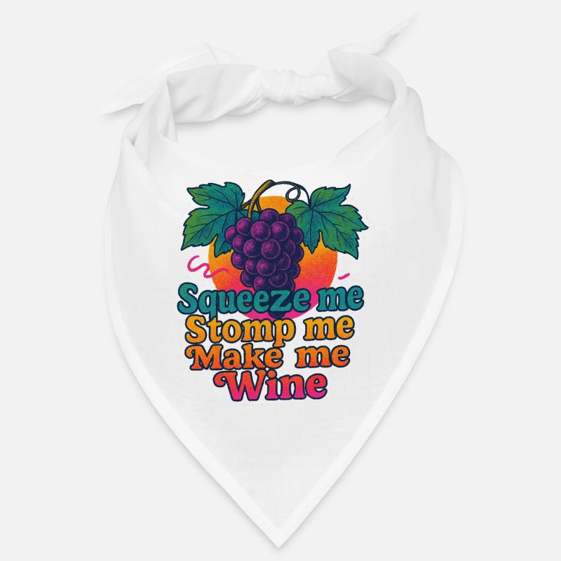 Grapes Squeeze Stomp Make Wine Bandana