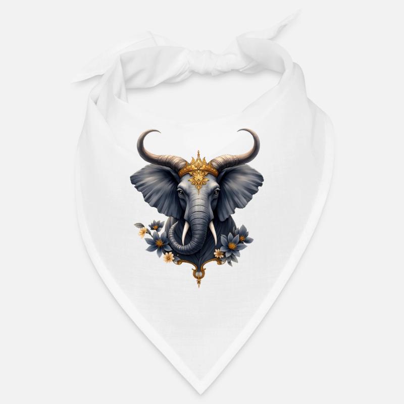 Fleur Bleue Éléphant Impériale Bandana