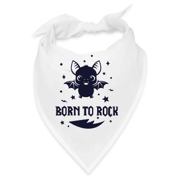 Rockborn zu Rockbaby – Baby MTAL-Musik - Bandana - Weiß - Vorne