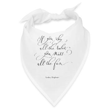 Have Fun. Motivational Quote by Audrey Hepburn.  - Bandana - Weiß - Vorne