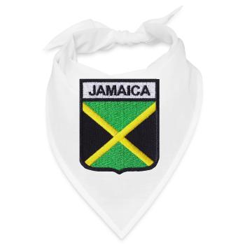 Jamaica Strong Jamrock Power Rasta Reggae Roots  - Bandana - Weiß - Vorne