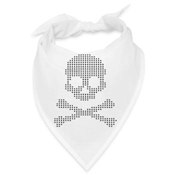 Sternenschädel und gekreuzte Knochen - Bandana - Weiß - Vorne