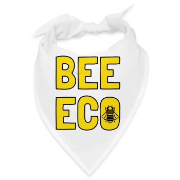 Bienen-Öko-Bienen-Gelber Pollen - Bandana - Weiß - Vorne