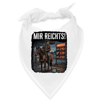 Sprit Preise Tanken Benzin - Bandana - Weiß - Vorne