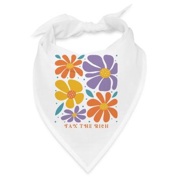 Subtiles Tax The Rich Boho Frauen Protest - Bandana - Weiß - Vorne