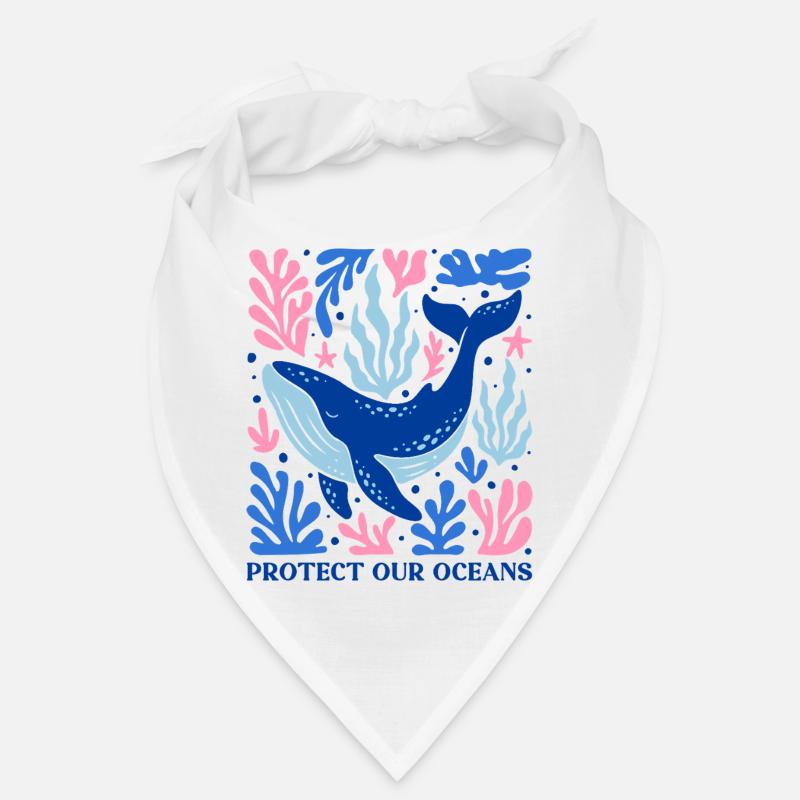 Save Oceans Boho Protect Our Oceans Whale Bandana
