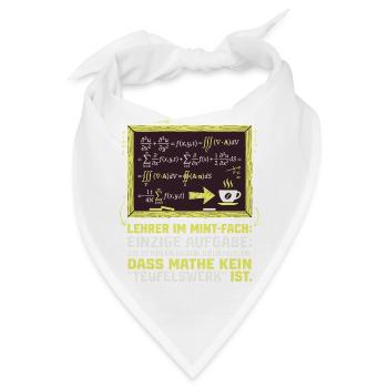 MINT Lehrer-Mathe-Kaffee-lustig - Bandana - Weiß - Vorne